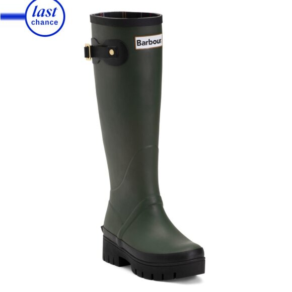 BARBOUR Olive/black Waterproof Snowdon Storm Boots - Picture 1 of 2